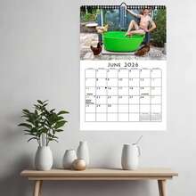 1 Peça/Conjunto Calendário Diário do Pai Galo Engraçado 2026 - Design de Fada Mágica, com Planejador Mensal e Grades Diárias - Presente Perfeito para o Dia dos Pais, Aniversário, Natal, Halloween - Decoração para Casa, Escritório, Fazenda - Presente de Aniversário e Natal Divertido para o Pai