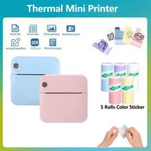 Multifunctional Portable Mini Printer Set, Suitable For Printing Text, Notes, Photos, Course Labels, To-Do Lists, Etc, Tissue Box Holder Square, Tissue Box Cover Square, Tissue Box Square, Label Printer, Mini Printer, Thermal Printer, Portable Printer, Photo Printer Christmas Gift