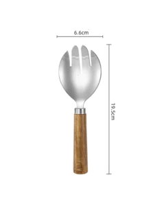 1 szt./2 szt. narzędzi do sałatki, widelec i łyżka do sałatki z drewna akacjowego w stylu retro, łyżka do mieszania sałatki warzywnej, zastawa stołowa, łyżka do zupy w stylu zachodnim, łyżka i widelec do sałatki, odpowiednie do kuchni zachodniej, hoteli, restauracji, na zewnątrz, na Halloween, Boże Narodzenie