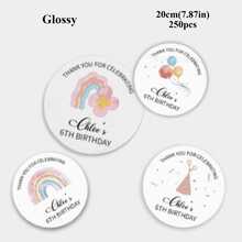 4-26cm Custom Birthday Stickers, Personalized Decals With Your Text, Waterproof Fade Resistant Stickers, Variety Of Sizes, Customized Birthday Labels, Holographic Stickers, DIY Kits - Glossy-waterproof - View 59