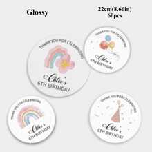 4-26cm Custom Birthday Stickers, Personalized Decals With Your Text, Waterproof Fade Resistant Stickers, Variety Of Sizes, Customized Birthday Labels, Holographic Stickers, DIY Kits - Glossy-waterproof - View 66