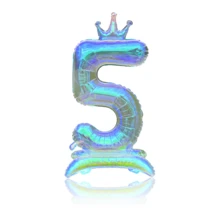 1 vương miện đế 40 inch nhiều màu sắc có số 0-9 trang trí cho lễ kỷ niệm, sinh nhật, lễ kỷ niệm ngày lễ, tiệc cưới - đầy màu sắc - Xem 12