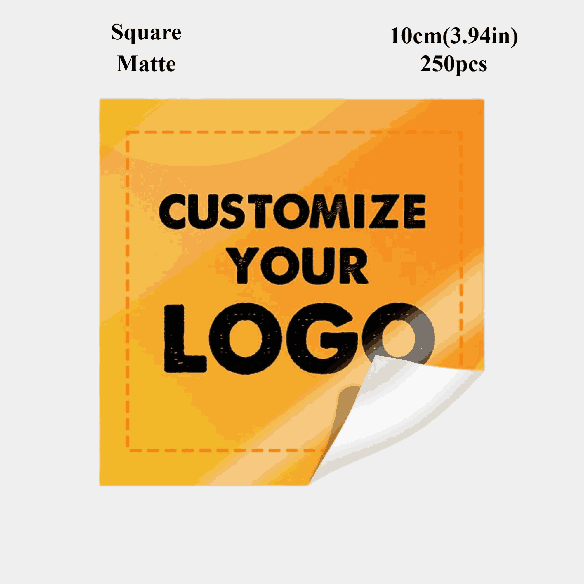 3.15-10.24 Inch Large Customized Stickers, Personalized Sticker Labels, Can Print Any Design, Logo Or Photo, Square Matte Film Individually Cut Paper Stickers, Available In Various Sizes And Materials, Fade-Resistant, Suitable For Business, Office, Wedding, Party, Birthday, Postage Stamps, Christmas And Other Occasions, Can Customize Exclusive Stickers, Also Can Be Given As Gifts To Family And Friends. - Matte-square - View 12