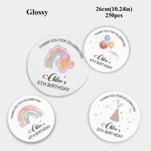 4-26cm Custom Birthday Stickers, Personalized Decals With Your Text, Waterproof Fade Resistant Stickers, Variety Of Sizes, Customized Birthday Labels, Holographic Stickers, DIY Kits - Glossy-waterproof - View 64