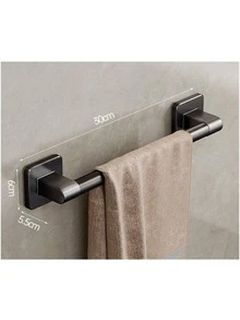 1 thanh treo khăn tắm bằng thép không gỉ màu đen, giá treo khăn tắm gắn tường chịu lực cao, giá để giày gắn tường, kệ đựng đồ một thanh, giá sắp xếp khăn tắm, giá để giày, thanh treo khăn tắm tối giản, thanh treo khăn tắm đơn, thích hợp cho trang trí và phụ kiện phòng tắm, kệ sắp xếp đồ đạc. - màu đen - Xem 4
