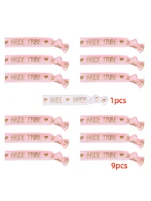 10 Pcs BRIDE Bachelorette Party Bracelets, 1pc White BRIDE+9pcs Pink BRIDE, Bridal Decoration Accessories, Party Wedding Bridal Shower Supplies