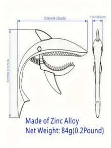 1pc Fashionable & Unique Metal Shark Guitar Capo, Zinc Alloy Capo For Acoustic Guitar With Tuning Function And Sound Variation, Suitable For Acoustic And Electric Guitar, Ukulele, Musical Instrument Accessory, Guitar Accessory, Bass Capo, Precise Tuning, No Pitch Drift, Strong Clamping - Multicolor - View 5