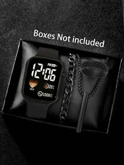 Reloj de hombre y set de joyería minimalista (sin caja)