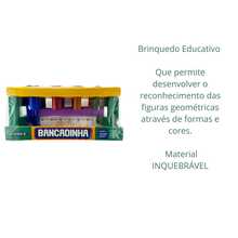 Bancadinha – brinquedo com martelo e pinos para Bebê - Multicolorido - Visão 5