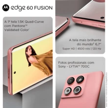 Motorola Edge 60 Fusion 5G Screen  50MP Camera 8GB RAM + 16GB (Ram Boost) 5200mAh Battery - Pink - View 7