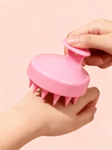 1把粉色洗发梳，头皮清洁按摩梳 - 粉色 - 查看 2
