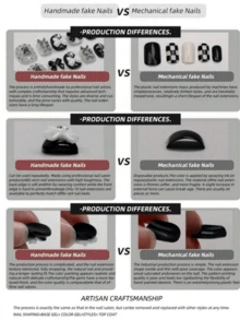 10 Stücke blaue und rote handbemalte karierte, sternbesetzte, gepunktete, katzenäugige Aufkleb-Nägel für den täglichen Gebrauch, kurz und quadratisch, frisch, Y2K, süß und cool, Fake Nägel, geeignet für Damen und Mädchen, DIY Nail Art Enthusiasten