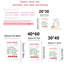 1pc Fun Santa Claus Rating Sign Christmas Print: Stylish Holiday Wall Art, Wall Decor, Posters, Framed Wall Art, Room Decor, Wall Art, Room Decor Aesthetics, Vintage Decor, Living Room Wall Art - Canvas (Optional Frame)