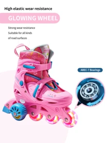 FREE STAR Beginner Roller Skates With Auxiliary Wheels, Balance Assist Roller Skating Shoes Set, Easy To Learn For Men And Women, Outdoor Inline Skates