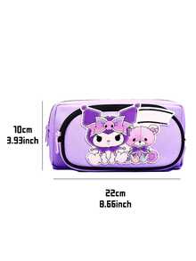 Sanrio Kuromi Stiftetasche – Lavendel-Edition, süßer und kompakter Stiftehalter mit Reißverschluss, ideal für Schule, Büro oder Reisen, perfektes Geschenk für Anime-Fans und Sammler, die nach bezaubernden Schreibtisch-Accessoires suchen