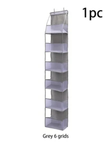 门上多层悬挂式收纳盒，化妆品壁挂式收纳盒，大容量网状支架，带透明口袋，适用于厨房、浴室、卧室、宿舍、节日装饰、房间装饰