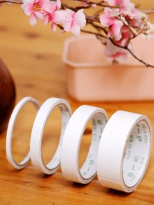 1/2 Roll High Viscosity Double-Sided Tape, Office/Student Double-Sided Tape, Non-Residue Double-Sided Tape, High Viscosity Hot Melt Double-Sided Tape, White Tear-Off Strong Double-Sided Tape, Transparent Office Supplies, 10mm/15mm/20mm/30mm - White - View 4