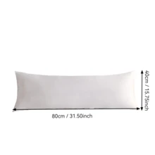 1pc Large Size Pillow - Side Sleeper Breathable Pillow - Soft Long Bed Pillow For Adults, 40 X 80 Cm / 15.7*31.5 Inches, Practical Holiday Gift - White - View 2