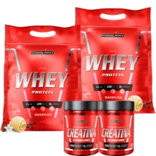 Kit 2x Nutri Whey Protein Refill 900g + 2x Pure Hardcore Creatine 60 Capsules Integralmedica - Vanilla - Xem 1