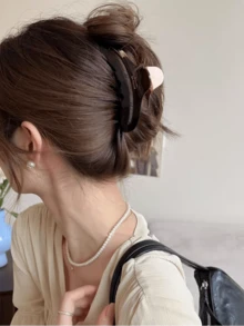 2pcs Retro French Hair Claw Faux Acetate Hair Claw Clips, Suitable For Thick Hair, Autumn/Winter Winter Hair Accessories Elegant Hair Clutch