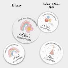 4-26cm Custom Birthday Stickers, Personalized Decals With Your Text, Waterproof Fade Resistant Stickers, Variety Of Sizes, Customized Birthday Labels, Holographic Stickers, DIY Kits - Glossy-waterproof - View 48