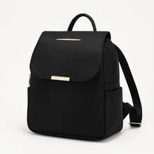 Women's Lightweight Minimalist Nylon Backpack SL-002 - Black - View 5