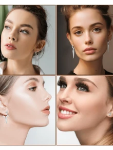 Yanxyad Đôi bông tai tua rua phong cách Gothic, Grunge, Emo, Punk, Y2K, Hàn Quốc, unisex (1/8 chiếc), quà tặng trang sức Giáng sinh. - Bạc - Xem 4