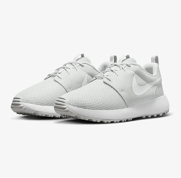 Zapatos de golf para hombre y mujer de alta calidad y durables de Nike, ROSHE G NN, zapatos deportivos de golf cómodos, livianos y resistentes al desgaste para uso diario, diseño simple de sistema gris versátil y fácil de usar, zapatos deportivos casuales, hombre DV1202-009 - Blanquecino - Ver 1