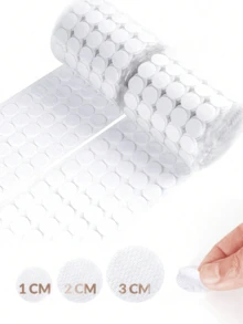 100/200 件挂钩和毛绒圆点粘性固定胶带，适用于工艺品、办公室、返校教室和 DIY - 彩色 - 查看 3