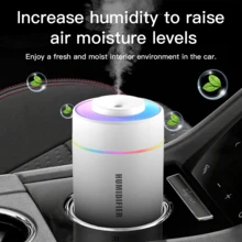 AOYI 1 szt. Mini dyfuzor i nawilżacz powietrza z olejkami eterycznymi, chłodna mgiełka, kolorowa lampka nocna – nawilża powietrze, zapewnia świeżość i relaksuje ciało i umysł (zasilanie przez USB)