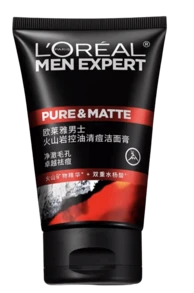 L’Oreal Paris L'Oreal Men Expert Volcanic Rock Oil Control Acne Cleansing Gel, 50ml - Black - View 1