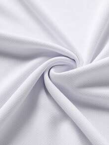 1 pieza Camiseta deportiva de manga larga de compresión delgada y ajustada para hombres, camiseta transpirable que absorbe la humedad para correr y entrenar - Blanco - Ver 8