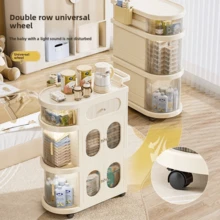 2/3-Layer Narrow Storage Cabinet With Wheels, Thin Rolling Drawer Storage Cart, Mobile Multifunctional Cart With Handles, Space Saving Storage Organizer For Bedrooms, Bathrooms,Portable And Magnetic Door Designed Handcart, Rolling Cart With Drawers, Easy To Install Mobile Household Storage Cart, Small Space Storage Drawer Storage Cabinet, Affordable Gift Giving And Good Items - 彩色 - 查看 3