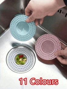 1/5 piezas Filtro de drenaje del fregadero, Filtro de drenaje de cocina, Filtro de drenaje de baño, Filtro de drenaje de piso, Filtro antiatascamiento, Cubierta de prevención de obstrucción y plagas del inodoro, Colador de fregadero de cocina, Cubierta antiplagas, Colector de alimentos, Atrapapelos, Filtro de prevención de obstrucción de alimentos y residuos con malla, Apto para ducha, baño, lavandería