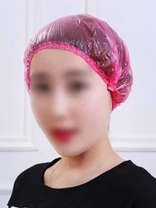 100 piezas/Paquete Juego de viaje desechable de plástico, Set desechable de gorro de ducha de baño, Tapa de plástico PE para mantener frescos los recipientes de la cocina