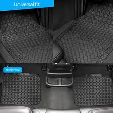 4件套通用汽车脚垫套装 - 防水、防滑、易清洁。收到后，请放置于通风处1-2天，异味即可散去。 - 黑色 - 查看 3