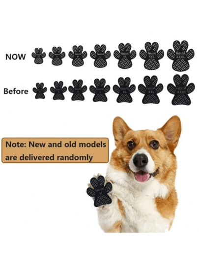 4 pezzi Protezioni impermeabili per le zampe dei cani, Adesivi antiscivolo per trazionetoppech per zampe di animali domestici nere, Durevoli