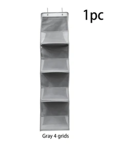 门上多层悬挂式收纳盒，化妆品壁挂式收纳盒，大容量网状支架，带透明口袋，适用于厨房、浴室、卧室、宿舍、节日装饰、房间装饰