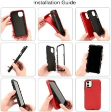 Rugged Shockproof Heavy Duty Cover For IPhone Case 17 16 15 14 13 XR Series - 紅色 - 查看 3