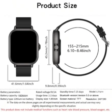 1pc Fashionable Sports Smart Watch With Silicone Strap, Multi-Language Support, Wireless Calling, Notification Alert, 1.83" Large Display, Weather Forecast, Fitness Tracker, Multiple Sports Modes, Music Player, Step & Calorie Counter, Remote Camera, USB Charging Compatible With Android & IOS - 240P TFT Display, 180mAh Lithium-Ion Battery, Suitable As Holiday Gift For Men & Women - Nhiều màu - Xem 10