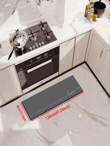 1 pezzo Tappetino da cucina a griglia scuro e semplice con lettera , cuscino antifatica - Tappeto da cucina assorbente e ad asciugatura rapida con effetto antiscivolo e in silicone, morbido tappetino di gomma adatto per cucina, bagno, ingresso, lavanderia e altri luoghi di decorazione della casa
