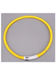 1pc LED Glowing Dog Collar, Silicone + ABS Material, Freely Trimmed, USB Rechargeable, Bright & Long-Lasting Luminous Collar, Anti-Lost For Pets At Night, Available In Red/Yellow/Orange/White/Blue/Pink/Green/Multi-Color