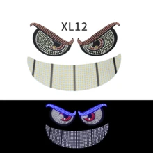 1 set 5V Lumière visage souriant Marque œil du diable Grande XL-12/XL-13/XL-14 Source lumineuse LED préférée Prise USB Prêt à l'emploi Lumière néon brillante, colorée et fraîche 11 modes commutables Dos adhésif Installation non destructive Convient pour la décoration de voiture, les festivals, la décoration de fête