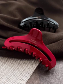 2pcs Retro French Hair Claw Faux Acetate Hair Claw Clips, Suitable For Thick Hair, Autumn/Winter Winter Hair Accessories Elegant Hair Clutch