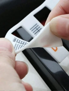 1pc Reusable Silicone Piano Note Guide, Easy Install & Remove Piano Keyboard Note Stickers, Fit For 61/88 Key Pianos, No Glue Needed, Sound Insulating, Kalimba Thumb, Tuning Fork