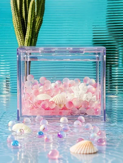 磨砂彩色玻璃珠适用于水族箱——鱼缸装饰、玻璃容器造景、DIY微景观花瓶填充物、水族沙基基质