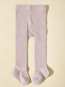 3双纯棉婴儿/幼儿女孩紧身裤/打底裤，纯色糖果色，可作为外套穿着 - 彩色 - 查看 4