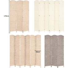 Solid Weave Hand Made Wicker Room Divider - Choice Of Size And Colour - Natural - View 6