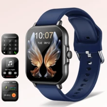 1pc Fashionable Sports Smart Watch With Interchangeable Silicone Bands, Supports Multiple Languages, Wireless Calling, Call/Message Alerts, 2.01" Large Display, Weather Forecast, Activity Tracker, Multiple Sport Modes, Music Player, Step & Calorie Counter, Remote Camera, USB Charging, 240P TFT Display, 180mAh Li-Ion Battery, Suitable As Christmas Or Holiday Gift For Men And Women