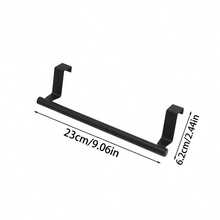 1pc Stainless Steel Towel Rack - Suitable For Bathroom And Kitchen Cabinet Doors | Can Hang Towels, Cloths, Gloves | Space-Saving, Rust-Resistant Design - Black - View 17